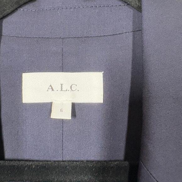 ALC Womens 6 Jocelyn Tailored Mini Dress Maritime Navy Blue Collar Sleeveless - Picture 6 of 9